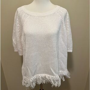 J Crew chunky linen sweater